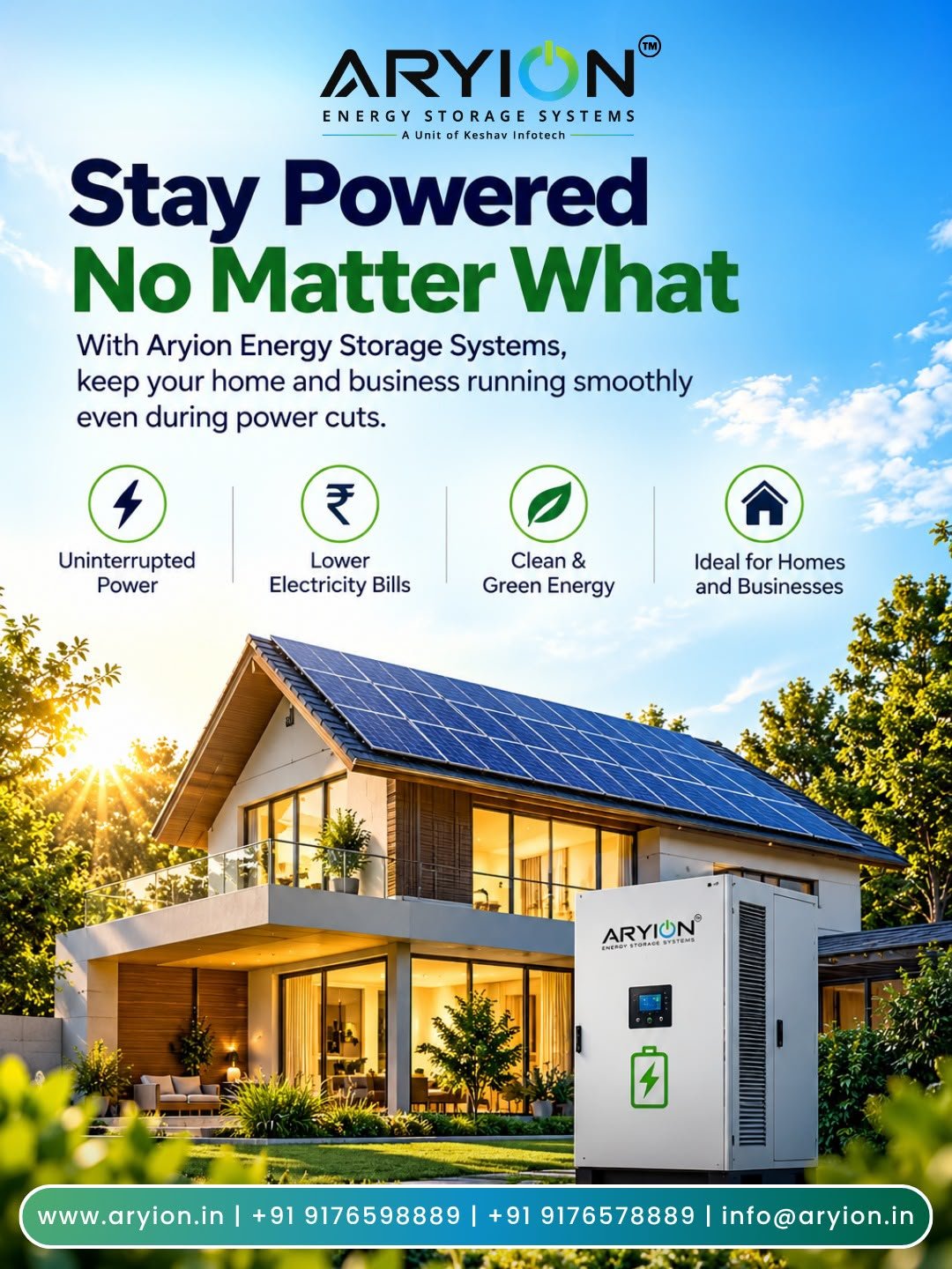 Residential Solar and BESS installation by ARYION